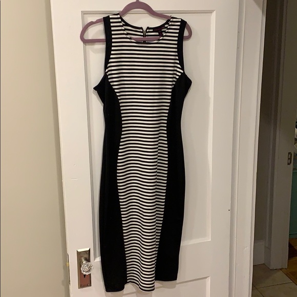 Material Girl Dresses & Skirts - Black and white striped midi dress
